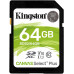 Флеш карта SDXC 64Gb Class10 Kingston SDS2/64GB Canvas Select Plus w/o adapter