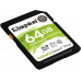 Флеш карта SDXC 64Gb Class10 Kingston SDS2/64GB Canvas Select Plus w/o adapter