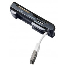 Устройство чтения карт памяти USB2.0 Buro BU-CR-108 черный