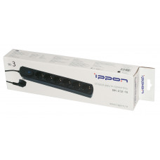 Сетевой фильтр Ippon BK232-16 3м (6 розеток) черный (коробка)