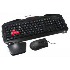 Клавиатура + мышь A4Tech Bloody Q2100/B2100 (Q210+Q9) клав:черный мышь:черный USB Multimedia Gamer LED