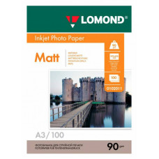 Фотобумага Lomond 0102011 A3/90г/м2/100л./белый матовое для струйной печати