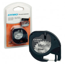 Картридж ленточный Dymo LT S0721730 черный/серебристый металик для Dymo