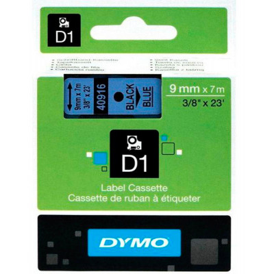 Картридж ленточный Dymo D1 S0720710 черный/голубой для Dymo