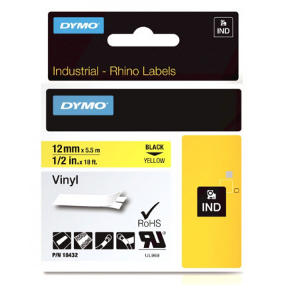 Картридж ленточный Dymo Rhino 18432 для Dymo Rhino 1000/3000/4200/5000/5200/6000, ILP 219, 3M PL100/PL150/PL200/PL300