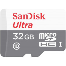 Флеш карта microSDHC 32Gb Class10 Sandisk SDSQUNR-032G-GN3MA Ultra + adapter