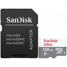 Флеш карта microSDXC 128Gb Class10 Sandisk SDSQUNR-128G-GN6TA Ultra + adapter