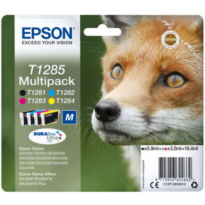 Картридж струйный Epson T1285 C13T12854012 4цв. набор для Epson S22/SX125