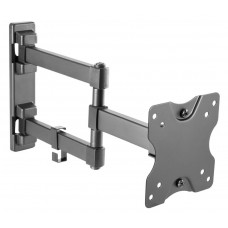 Кронштейн для телевизора Ultramounts UM 894 черный 13"-27" макс.20кг настенный поворотно-выдвижной и наклонный