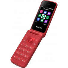 Мобильный телефон Philips E255 Xenium 32Mb красный раскладной 2Sim 2.4" 240x320 0.3Mpix GSM900/1800 GSM1900 MP3 FM microSD max32Gb