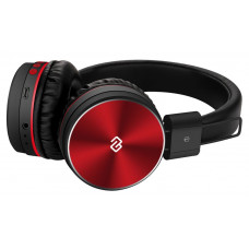Гарнитура накладные Digma BT-12 красный/черный беспроводные bluetooth оголовье (L200BT RED/BLACK)