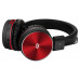 Гарнитура накладные Digma BT-12 красный/черный беспроводные bluetooth оголовье (L200BT RED/BLACK)