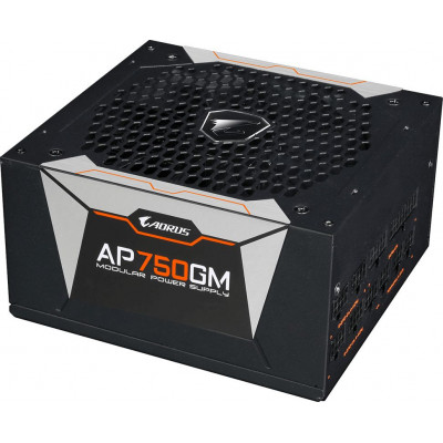 Блок питания Gigabyte ATX 750W AORUS GP-AP750GM 80+ gold 24+2x(4+4) pin APFC 135mm fan 6xSATA Cab Manag RTL