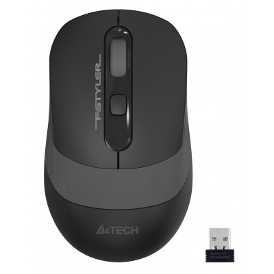 Мышь A4Tech Fstyler FG10S черный/серый оптическая (2000dpi) silent беспроводная USB (4but)