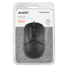 Мышь A4Tech Fstyler FM12 черный оптическая (1200dpi) USB (3but)
