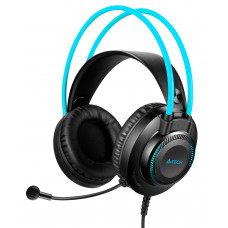 Наушники с микрофоном A4Tech Fstyler FH200U серый/синий 2м накладные USB оголовье (FH200U BLUE)