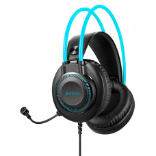 Наушники с микрофоном A4Tech Fstyler FH200U серый/синий 2м накладные USB оголовье (FH200U BLUE)