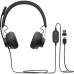 Наушники с микрофоном Logitech Zone Wired UC черный матовый 1.9м накладные USB оголовье (981-000875)
