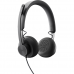 Наушники с микрофоном Logitech Zone Wired UC черный матовый 1.9м накладные USB оголовье (981-000875)