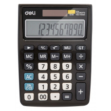 Калькулятор настольный Deli E1238black черный 12-разр.