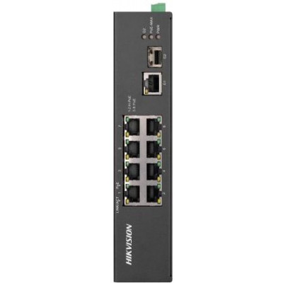 Коммутатор Hikvision DS-3T0310HP-E/HS 8x100Mb 1G 1SFP 6PoE+ 110W неуправляемый