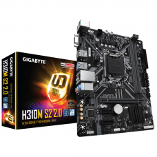 Материнская плата Gigabyte H310M S2 1.1 Soc-1151v2 Intel H370 2xDDR4 mATX AC`97 8ch(7.1) GbLAN+VGA
