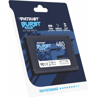 Накопитель SSD Patriot SATA III 480Gb PBE480GS25SSDR Burst Elite 2.5"