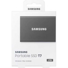 Накопитель SSD Samsung USB-C 2Tb MU-PC2T0T/WW T7 1.8" черный