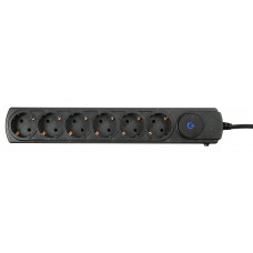 Сетевой фильтр Ippon BK212-16 1.8м (6 розеток) черный (коробка)