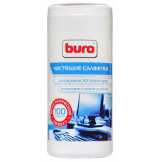 Салфетки Buro BU-Ascreen для экранов мониторов/плазменных/ЖК телевизоров/ноутбуков туба 100шт влажных