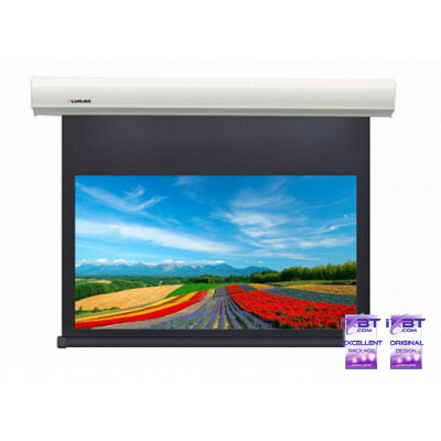 [LCC-100116] Экран с электроприводом Lumien Cinema Control 219x362 см (раб.область 198х352 см) (159") Matte White FiberGlass черн. кайма по периметру, доп.черная область 10 см, триггер., RS232, IR, RF управл. в комплекте, белый корпус 16:9