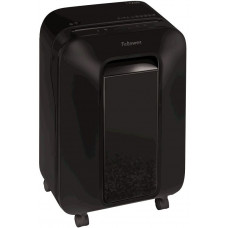 Шредер Fellowes PowerShred LX200 черный (секр.P-4) перекрестный 12лист. 22лтр. скрепки скобы пл.карты