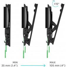 Кронштейн для телевизора Onkron TM4 черный 17"-37" макс.36.5кг настенный наклон