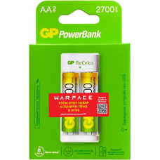 Аккумулятор + зарядное устройство GP PowerBank Е211 AA/AAA NiMH 2100mAh (4шт) коробка