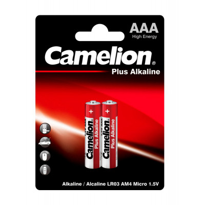 Батарея Camelion Plus Alkaline LR03-BP2 AAA 1250mAh (2шт) блистер
