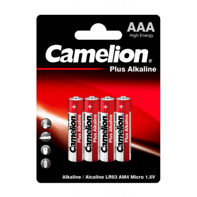 Батарея Camelion Plus Alkaline LR03-BP4 AAA 1150mAh (4шт) блистер