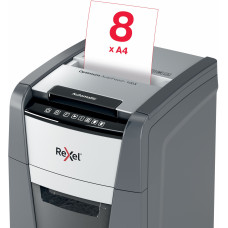 Шредер Rexel Optimum AutoFeed 100X черный с автоподачей (секр.P-4) фрагменты 100лист. 34лтр. скрепки скобы пл.карты