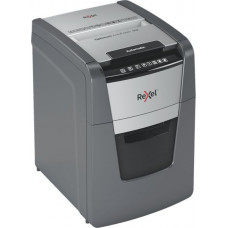Шредер Rexel Optimum AutoFeed 90X черный с автоподачей (секр.P-4) фрагменты 90лист. 34лтр. скрепки скобы пл.карты