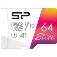 Флеш карта microSDXC 64Gb Class10 Silicon Power SP064GBSTXBV1V20SP Elite + adapter