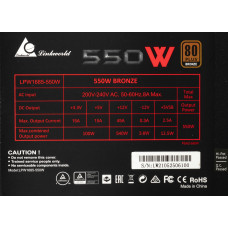 Блок питания LinkWorld ATX 550W LW-550B 80+ bronze (24+4+4pin) APFC 120mm fan 5xSATA RTL
