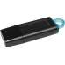Флеш Диск Kingston 64Gb DataTraveler Exodia DTX/64GB USB3.1 черный/голубой