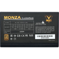 Блок питания Formula ATX 650W MONZA VL-650APB-85 80+ bronze (24+4+4pin) APFC 120mm fan 7xSATA RTL