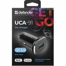 Defender Автомобильное ЗУ UCA-91 USB QC3.0, 18W