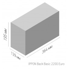 Источник бесперебойного питания Ippon Back Basic 2200 Euro 1320Вт 2200ВА черный