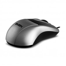 Мышь SVEN RX-110 USB серебристая (2+1кл. 1000DPI, цвет. картон, каб. 1,5м)