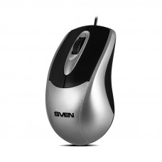 Мышь SVEN RX-110 USB серебристая (2+1кл. 1000DPI, цвет. картон, каб. 1,5м)