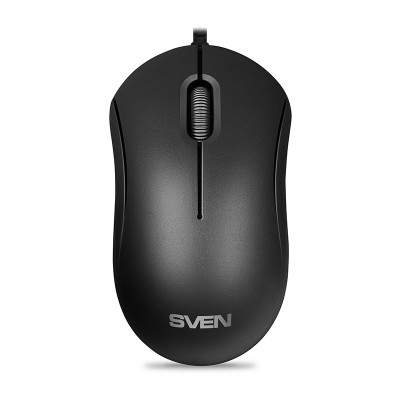Мышь SVEN RX-60 USB чёрная (2+1кл. 1000DPI, каб. 0,7м, автосмотка, блист.)