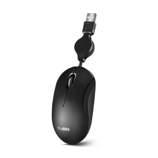 Мышь SVEN RX-60 USB чёрная (2+1кл. 1000DPI, каб. 0,7м, автосмотка, блист.)